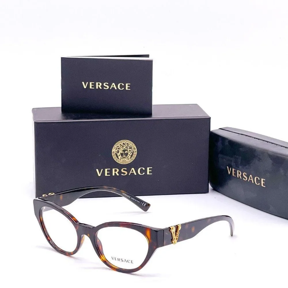 Sale! Versace Havana Cat Eye Women's Eyeglasses
